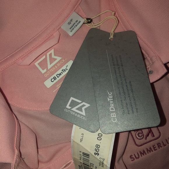 Sleeveless pink cutter and buck drytec golf shirt - Picture 4 of 5